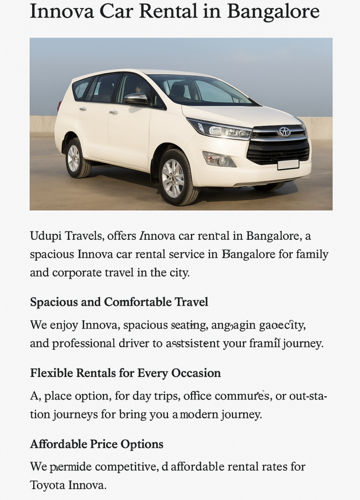 Innova Car Rental
